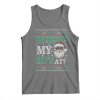 Where's My Ho At Matching Ugly Christmas Tank Top Santa Funny Couples - Wonder Print Shop