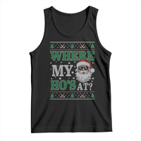 Where's My Ho At Matching Ugly Christmas Tank Top Santa Funny Couples - Wonder Print Shop