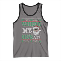 Where's My Ho At Matching Ugly Christmas Tank Top Santa Funny Couples - Wonder Print Shop