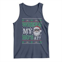 Where's My Ho At Matching Ugly Christmas Tank Top Santa Funny Couples - Wonder Print Shop