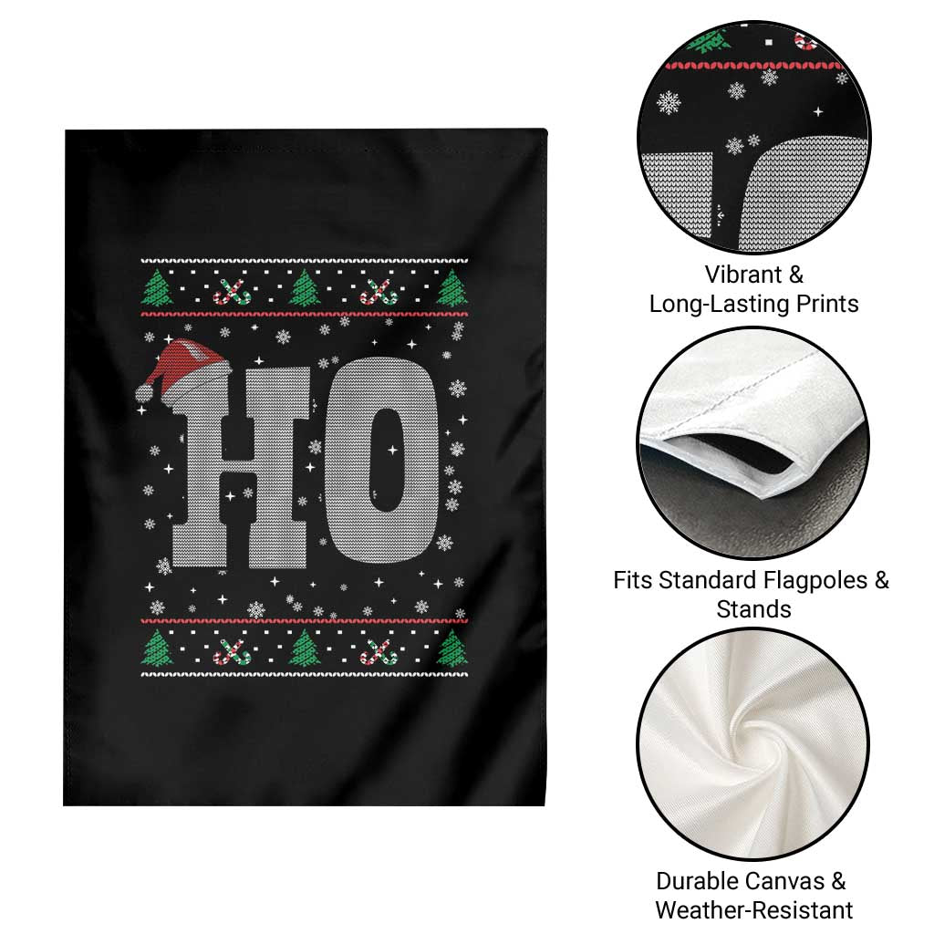 Where's My Ho At Matching Ugly Christmas Garden Flag Ho Funny Couples - Wonder Print Shop