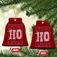 Where's My Ho At Matching Ugly Christmas Ceramic Ornament Ho Funny Couples - Wonder Print Shop