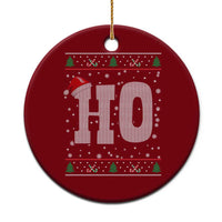 Where's My Ho At Matching Ugly Christmas Ceramic Ornament Ho Funny Couples - Wonder Print Shop