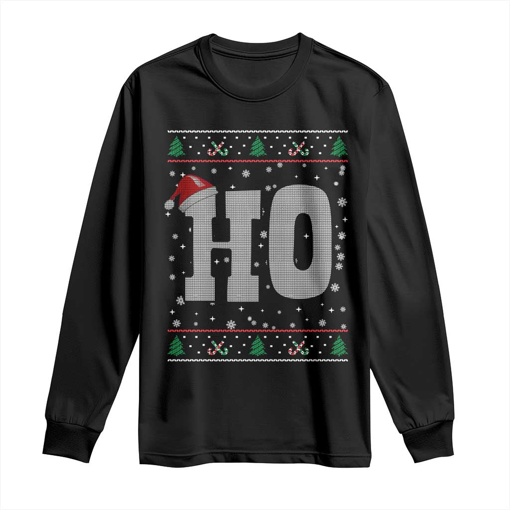 Where's My Ho At Matching Ugly Christmas Long Sleeve Shirt Ho Funny Couples - Wonder Print Shop