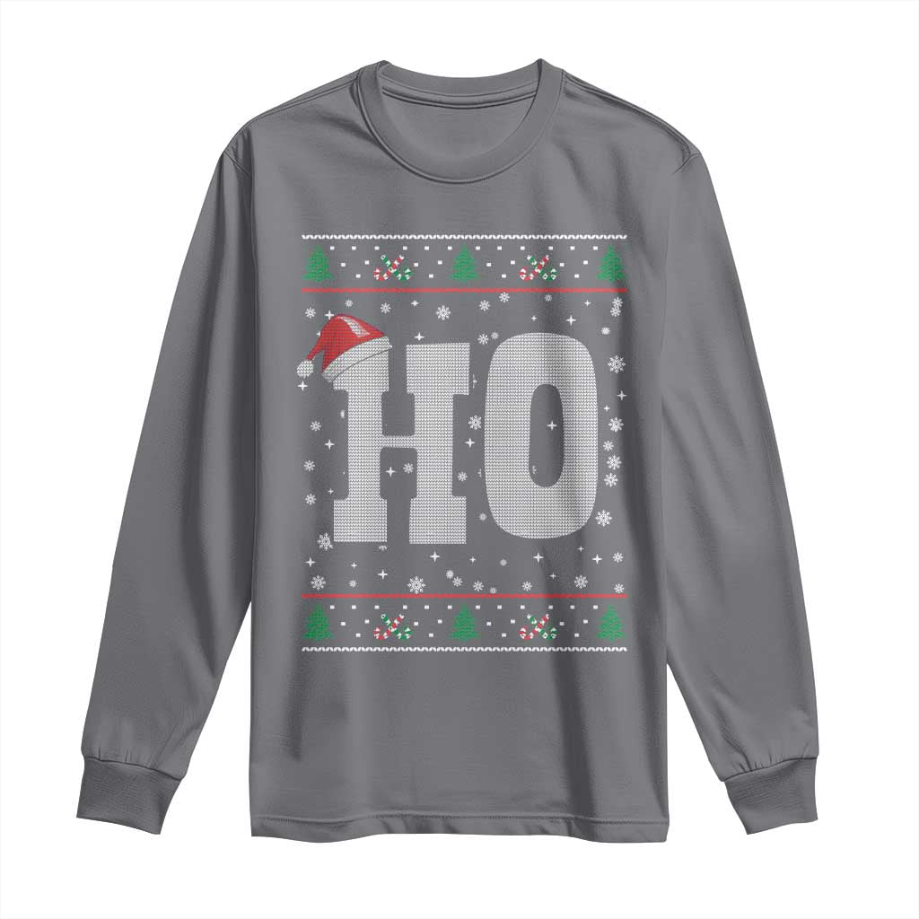 Where's My Ho At Matching Ugly Christmas Long Sleeve Shirt Ho Funny Couples - Wonder Print Shop