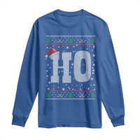 Where's My Ho At Matching Ugly Christmas Long Sleeve Shirt Ho Funny Couples - Wonder Print Shop