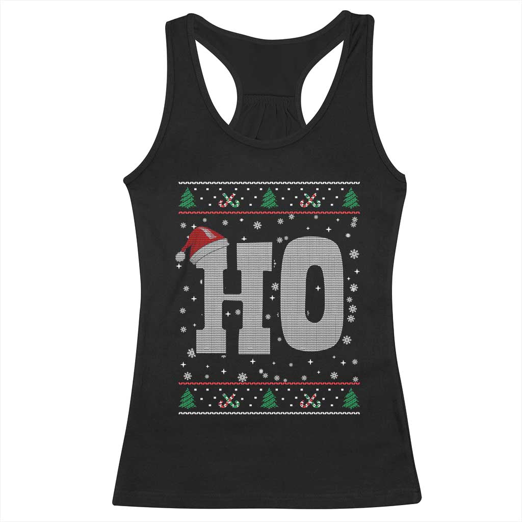 Where's My Ho At Matching Ugly Christmas Racerback Tank Top Ho Funny Couples - Wonder Print Shop