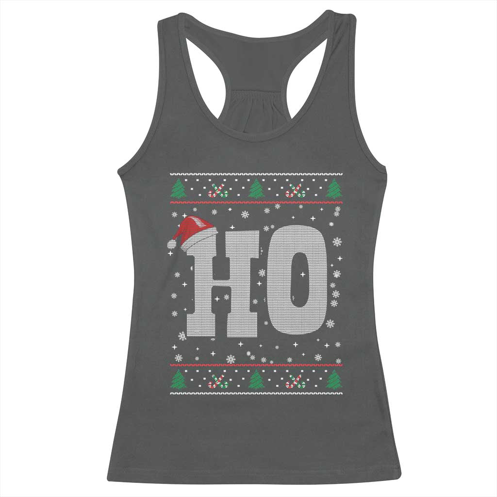 Where's My Ho At Matching Ugly Christmas Racerback Tank Top Ho Funny Couples - Wonder Print Shop