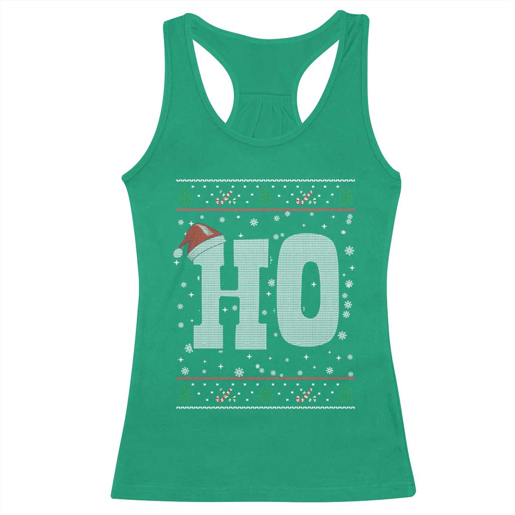 Where's My Ho At Matching Ugly Christmas Racerback Tank Top Ho Funny Couples - Wonder Print Shop