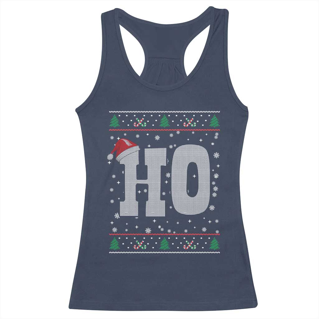 Where's My Ho At Matching Ugly Christmas Racerback Tank Top Ho Funny Couples - Wonder Print Shop