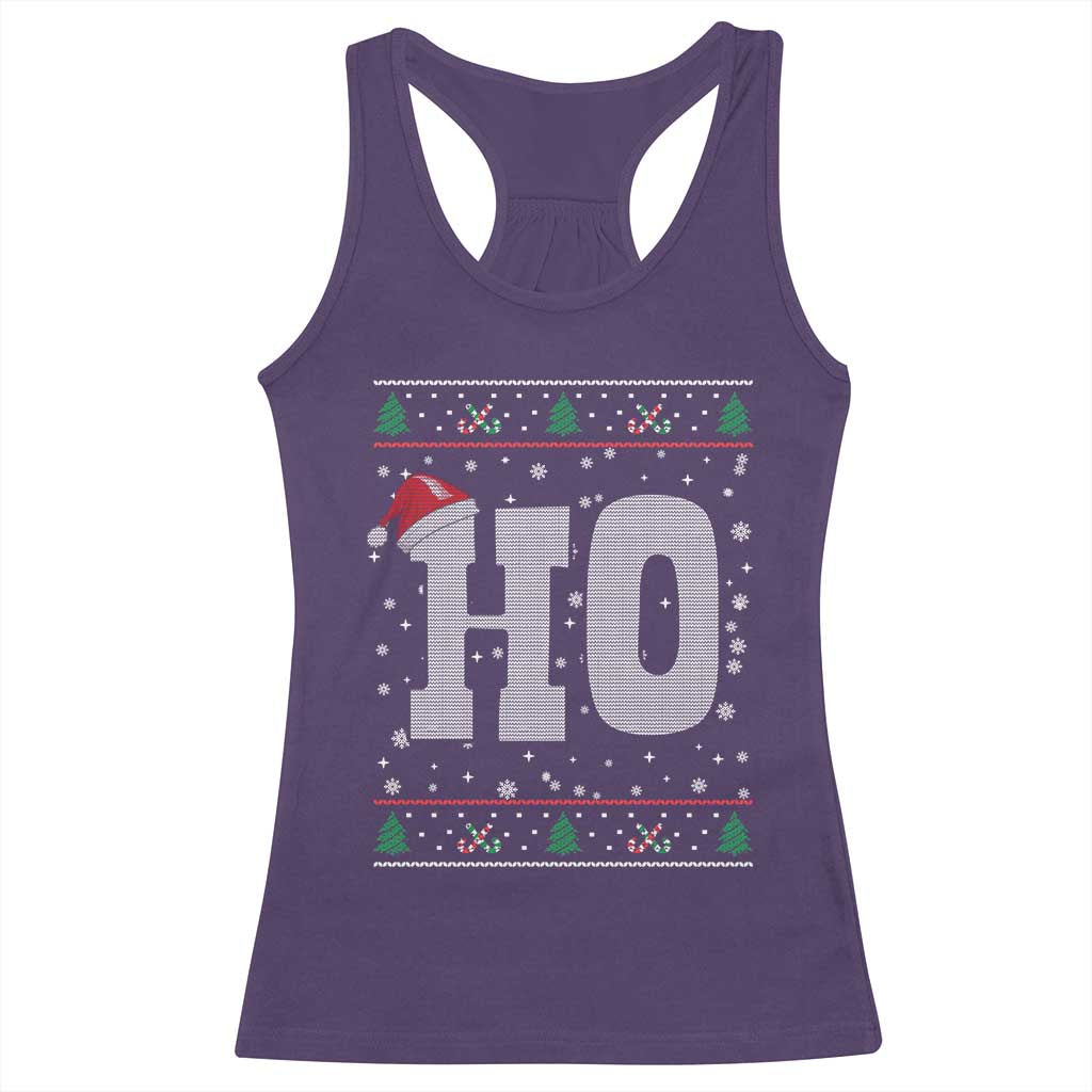 Where's My Ho At Matching Ugly Christmas Racerback Tank Top Ho Funny Couples - Wonder Print Shop