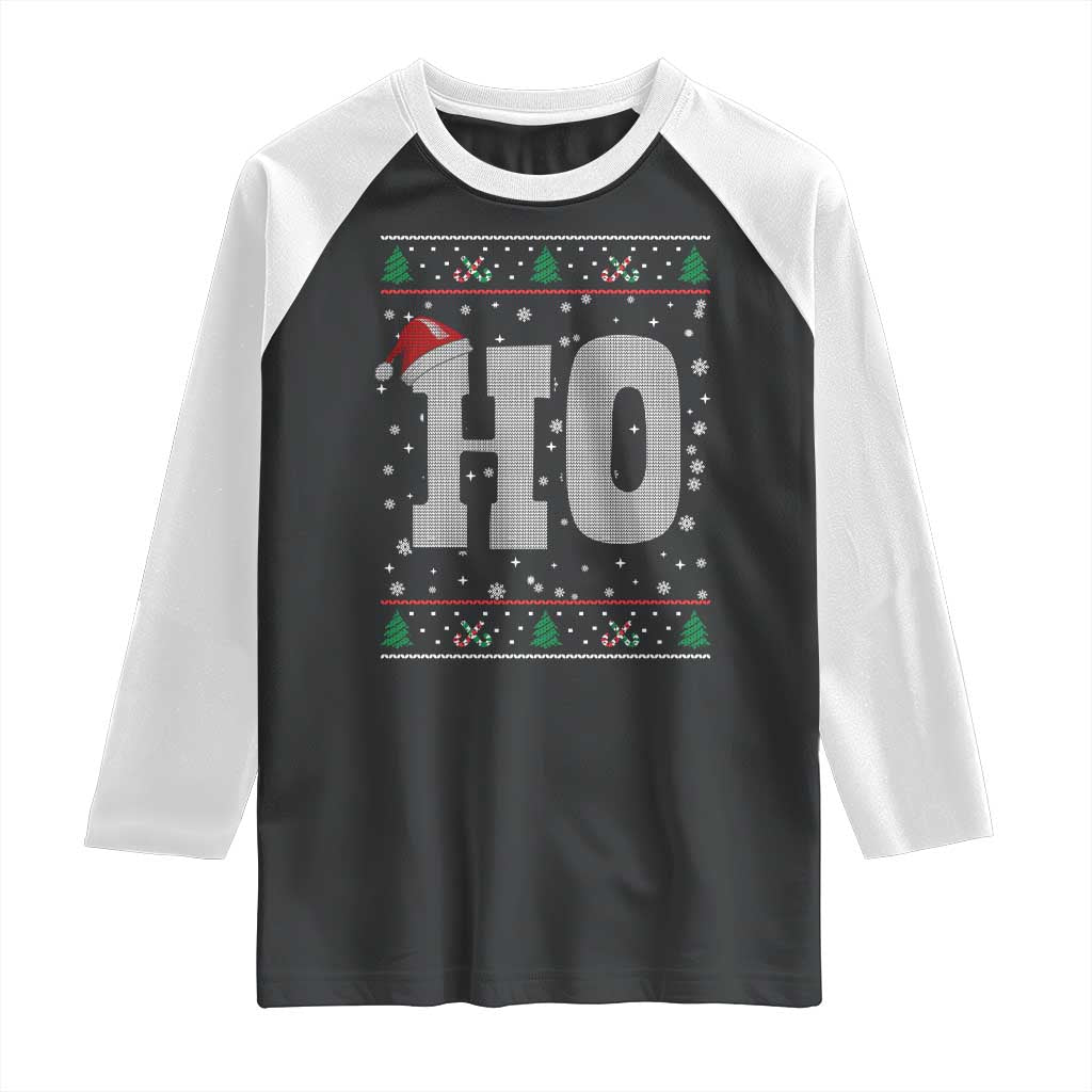 Where's My Ho At Matching Ugly Christmas Raglan Shirt Ho Funny Couples - Wonder Print Shop