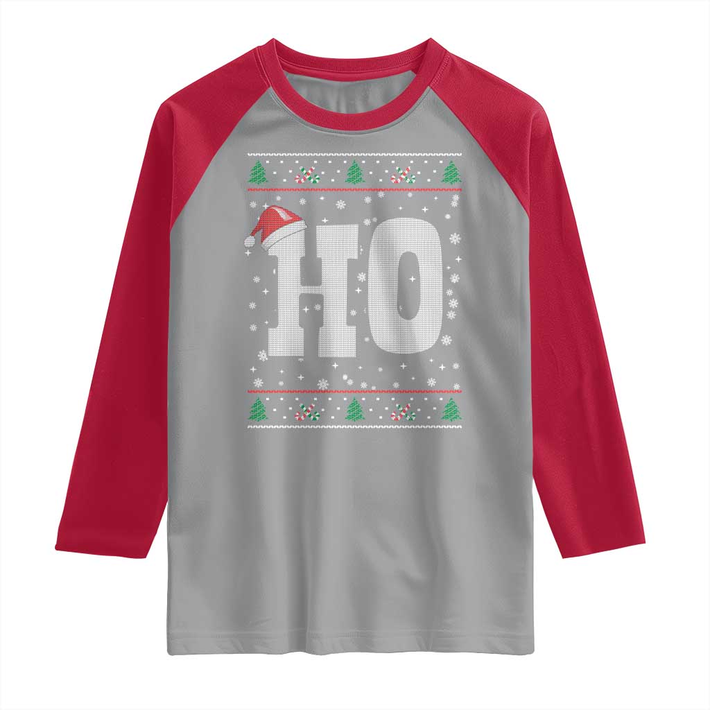 Where's My Ho At Matching Ugly Christmas Raglan Shirt Ho Funny Couples - Wonder Print Shop