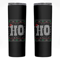 Where's My Ho At Matching Ugly Christmas Skinny Tumbler Ho Funny Couples - Wonder Print Shop
