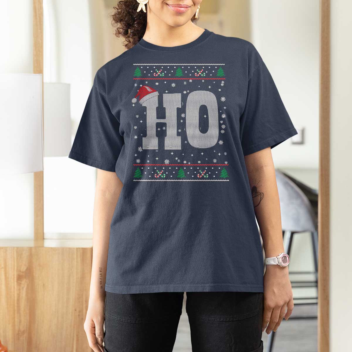 Where's My Ho At Matching Ugly Christmas T Shirt For Women Ho Funny Couples - Wonder Print Shop