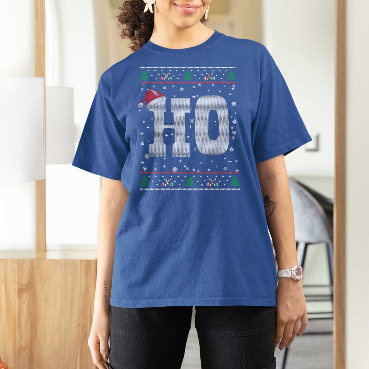 Where's My Ho At Matching Ugly Christmas T Shirt For Women Ho Funny Couples - Wonder Print Shop