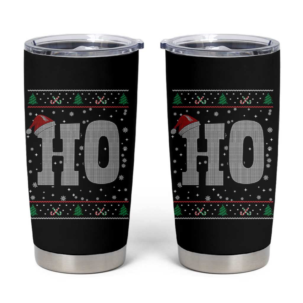 Where's My Ho At Matching Ugly Christmas Tumbler Cup Ho Funny Couples - Wonder Print Shop
