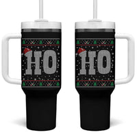 Where's My Ho At Matching Ugly Christmas Tumbler With Handle Ho Funny Couples - Wonder Print Shop