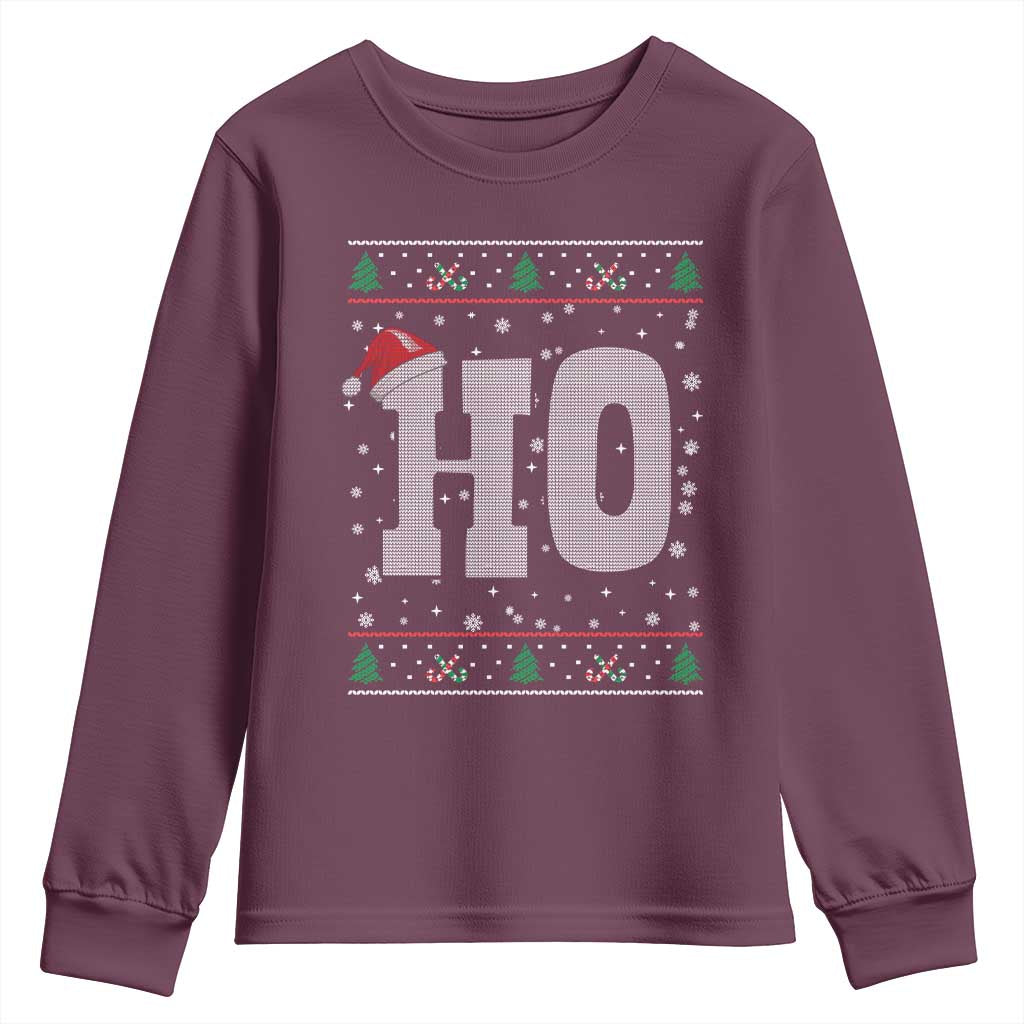 Where's My Ho At Matching Ugly Christmas Youth Sweatshirt Ho Funny Couples - Wonder Print Shop