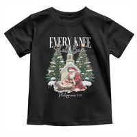 Every Knee Shall Bow Toddler T Shirt Nativity Scene Santa and Baby Jesus Christmas - Wonder Print Shop