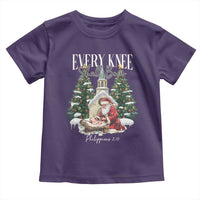 Every Knee Shall Bow Toddler T Shirt Nativity Scene Santa and Baby Jesus Christmas - Wonder Print Shop