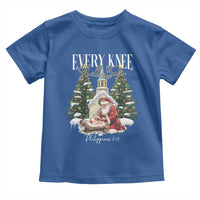 Every Knee Shall Bow Toddler T Shirt Nativity Scene Santa and Baby Jesus Christmas - Wonder Print Shop