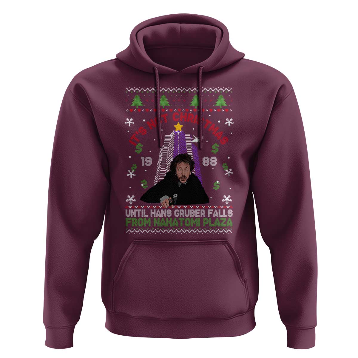 Christmas Nakatomi Plaza Hoodie Hans Gruber Xmas Party 2024 Ugly Gift