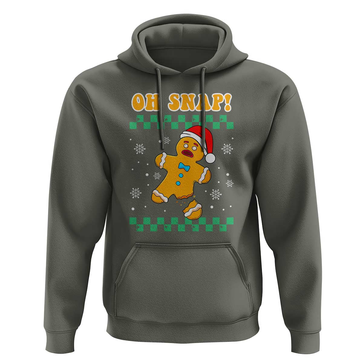 Gingerbread Man Oh Snap Christmas Hoodie