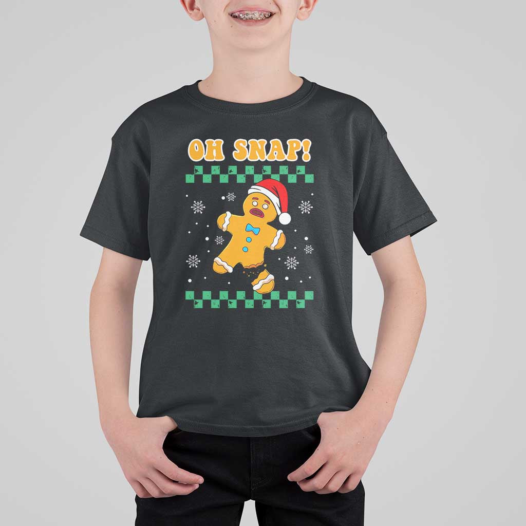 Gingerbread Man Oh Snap Christmas T Shirt For Kid - Wonder Print Shop