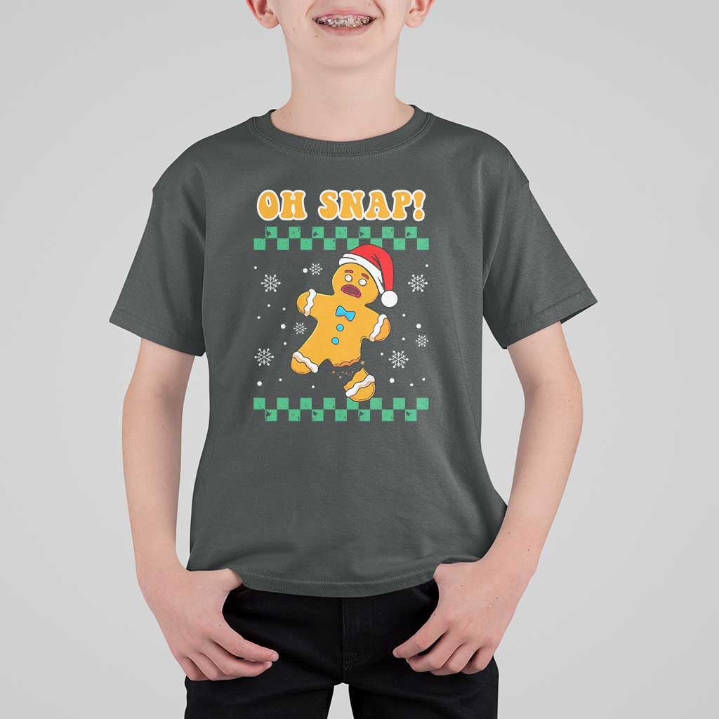 Gingerbread Man Oh Snap Christmas T Shirt For Kid - Wonder Print Shop