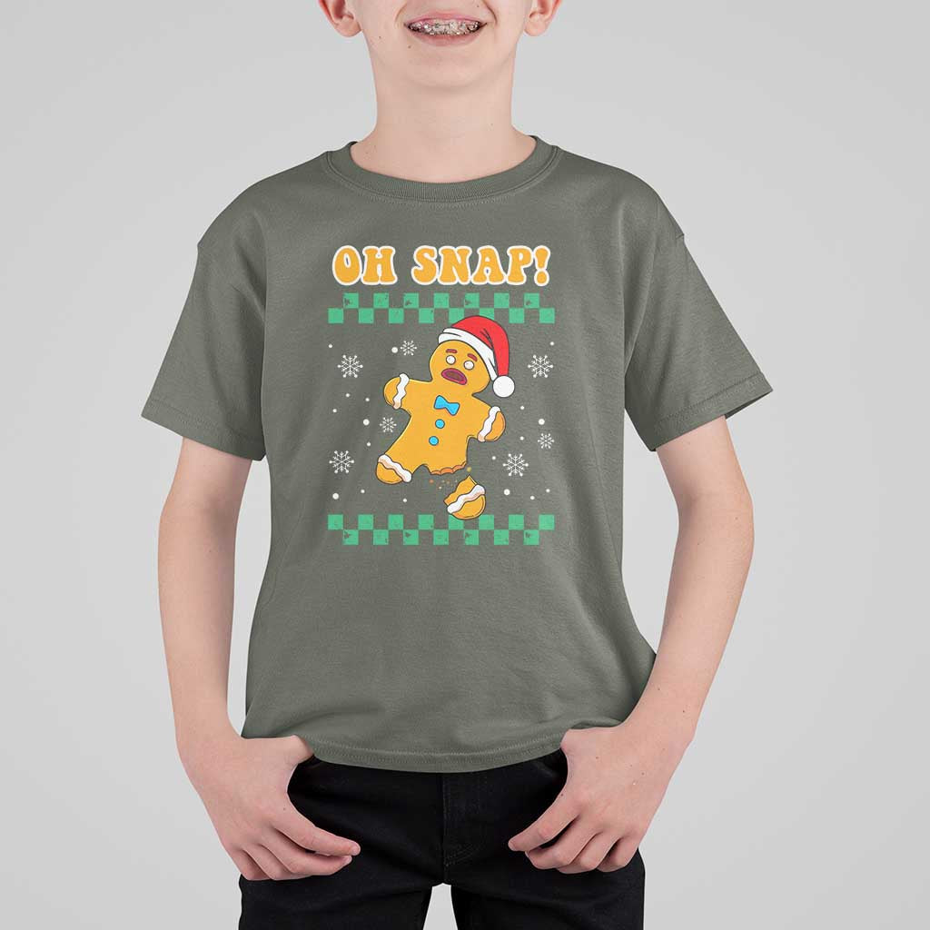 Gingerbread Man Oh Snap Christmas T Shirt For Kid - Wonder Print Shop