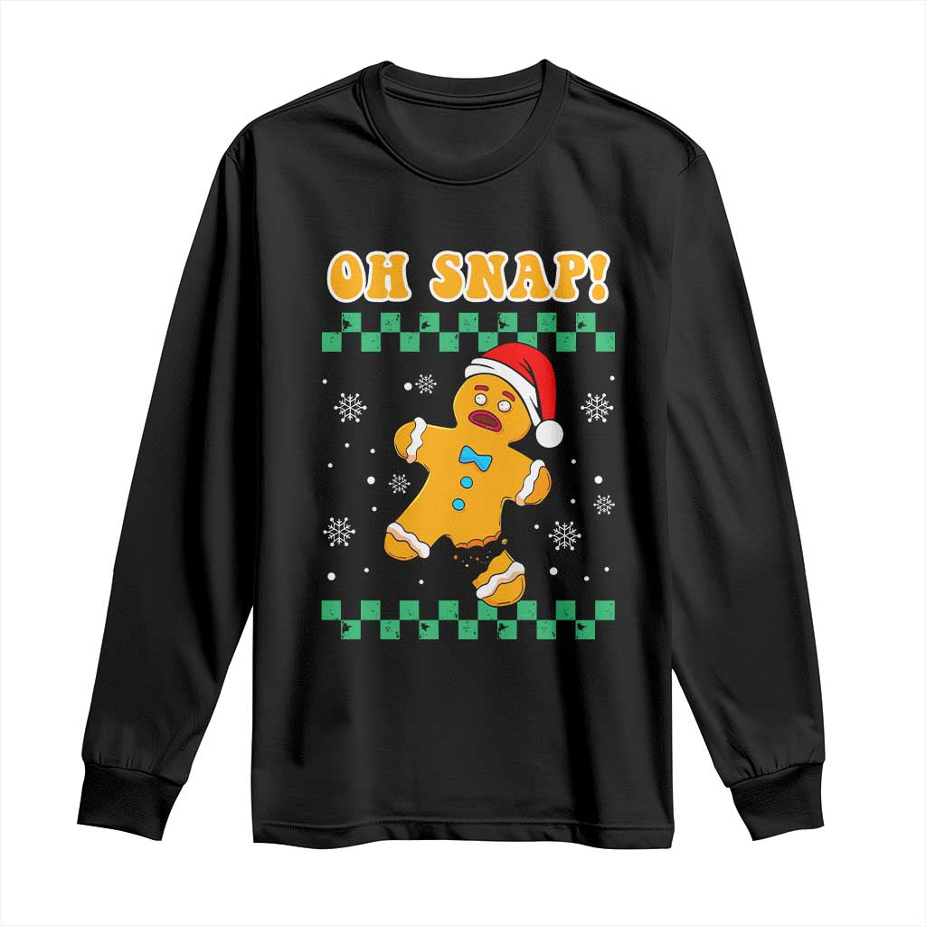 Gingerbread Man Oh Snap Christmas Long Sleeve Shirt