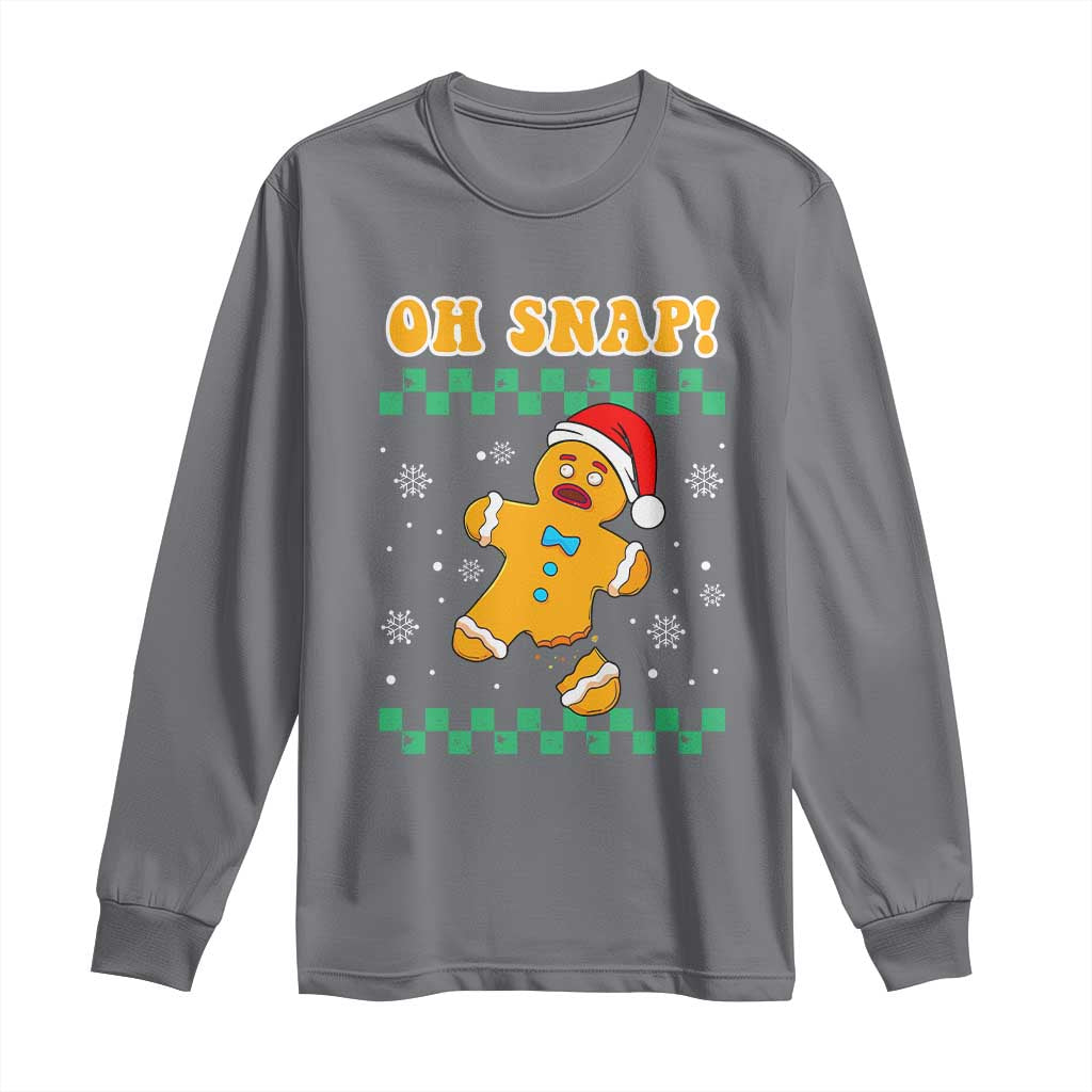 Gingerbread Man Oh Snap Christmas Long Sleeve Shirt