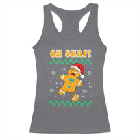 Gingerbread Man Oh Snap Christmas Racerback Tank Top