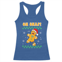 Gingerbread Man Oh Snap Christmas Racerback Tank Top