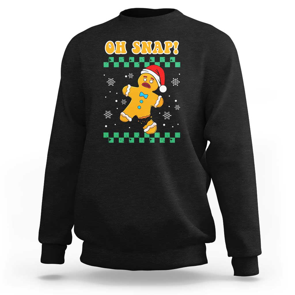 Gingerbread Man Oh Snap Christmas Sweatshirt - Wonder Print Shop