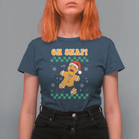 Gingerbread Man Oh Snap Christmas T Shirt For Women - Wonder Print Shop