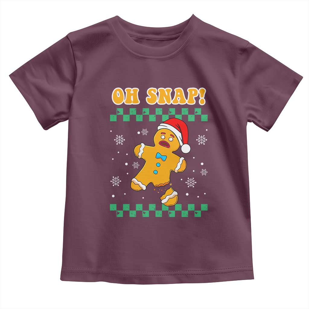 Gingerbread Man Oh Snap Christmas Toddler T Shirt