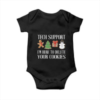 Christmas Tech Support Baby Onesie Here To Delete Cookies IT Xmas