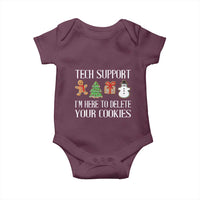 Christmas Tech Support Baby Onesie Here To Delete Cookies IT Xmas