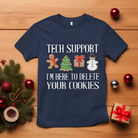 Christmas Tech Support T Shirt Here To Delete Cookies IT Xmas - Wonder Print Shop