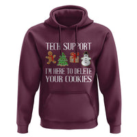 Christmas Tech Support Hoodie Here To Delete Cookies IT Xmas