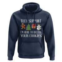 Christmas Tech Support Hoodie Here To Delete Cookies IT Xmas