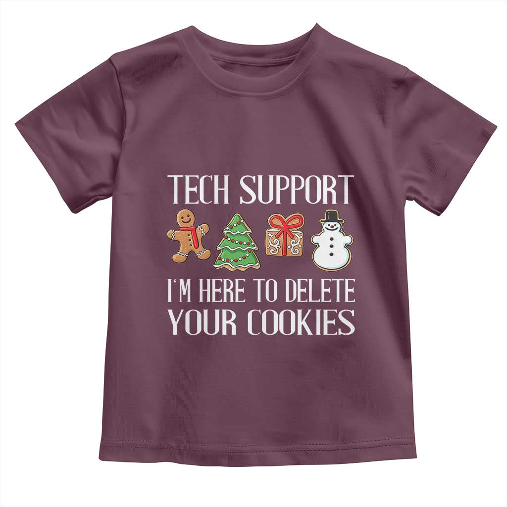 Christmas Tech Support Toddler T Shirt Here To Delete Cookies IT Xmas