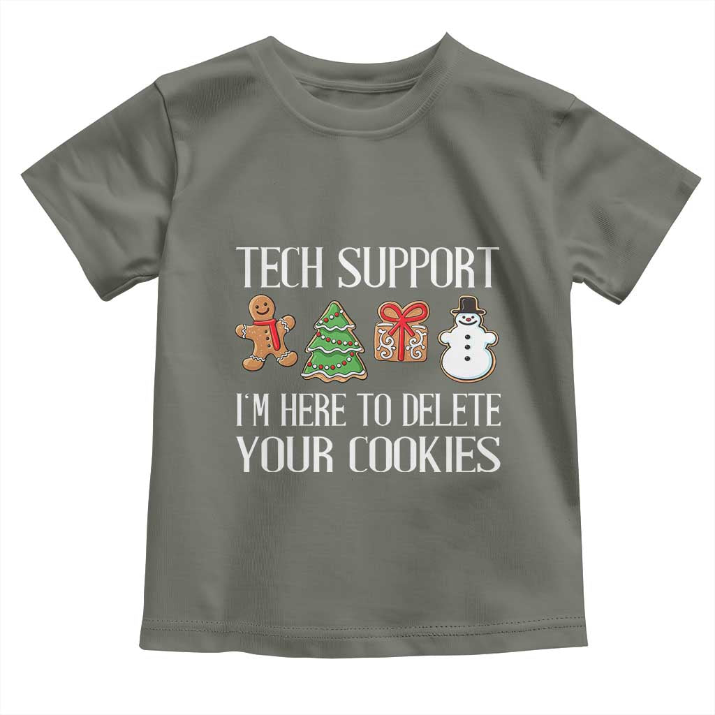 Christmas Tech Support Toddler T Shirt Here To Delete Cookies IT Xmas