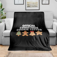 Official Christmas Cookie Tester Throw Blanket Taster Baking Crew Sibling Matching - Wonder Print Shop