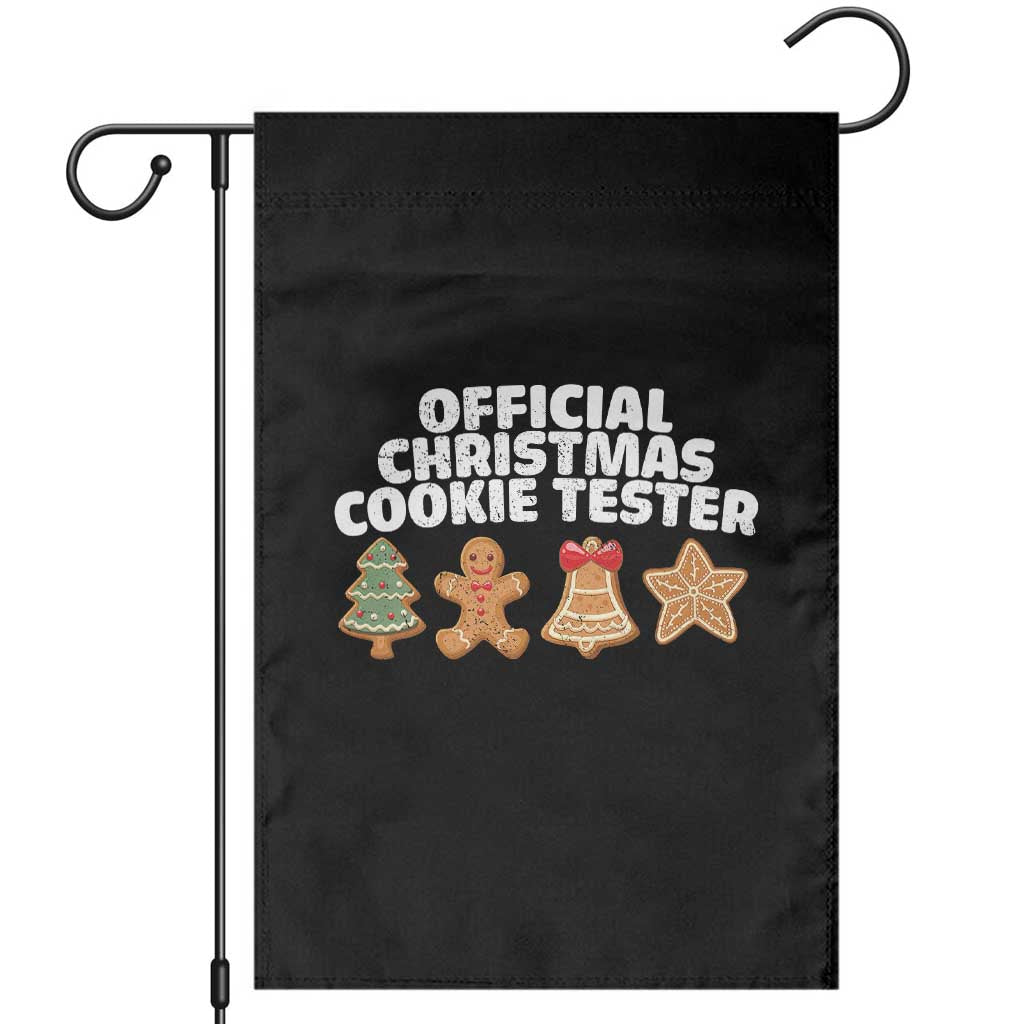 Official Christmas Cookie Tester Garden Flag Taster Baking Crew Sibling Matching - Wonder Print Shop