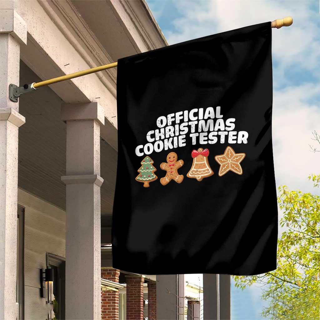 Official Christmas Cookie Tester Garden Flag Taster Baking Crew Sibling Matching - Wonder Print Shop