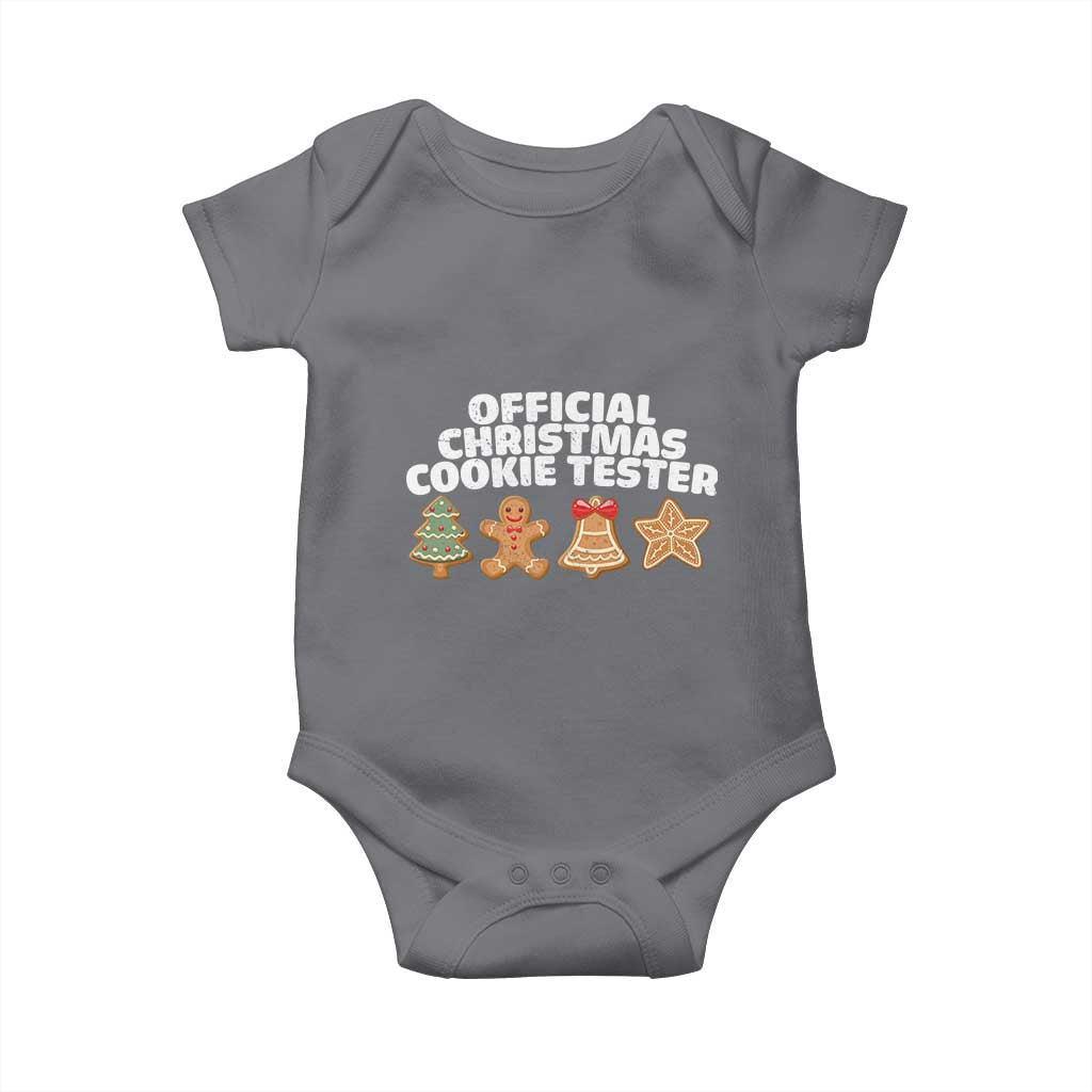 Official Christmas Cookie Tester Baby Onesie Taster Baking Crew Sibling Matching - Wonder Print Shop
