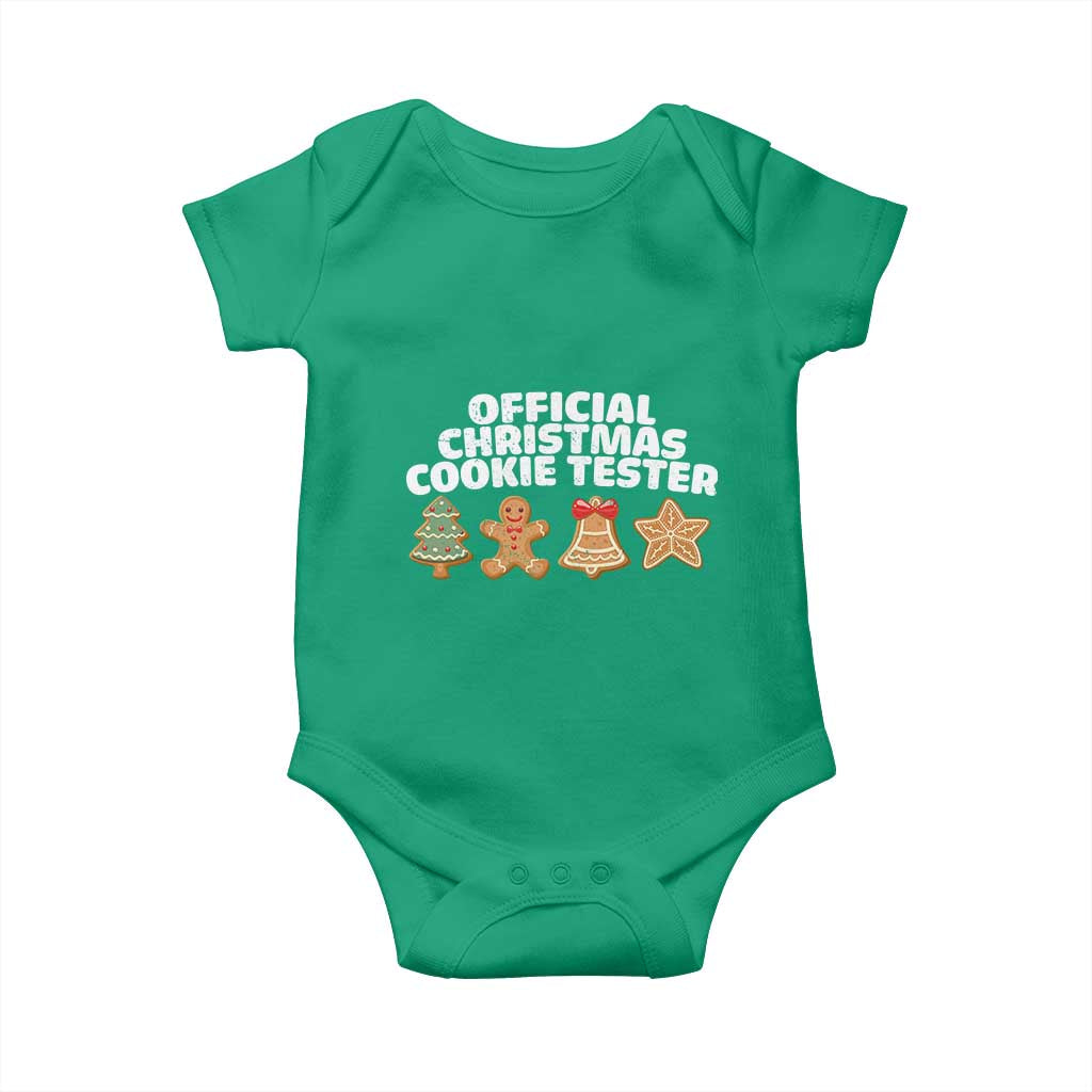 Official Christmas Cookie Tester Baby Onesie Taster Baking Crew Sibling Matching - Wonder Print Shop